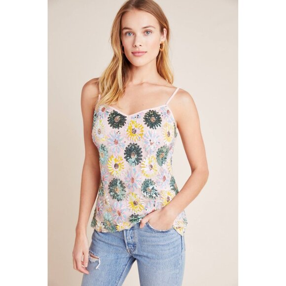Anthropologie Eva Franco Fleurelle Sequined Tank - Picture 4 of 12